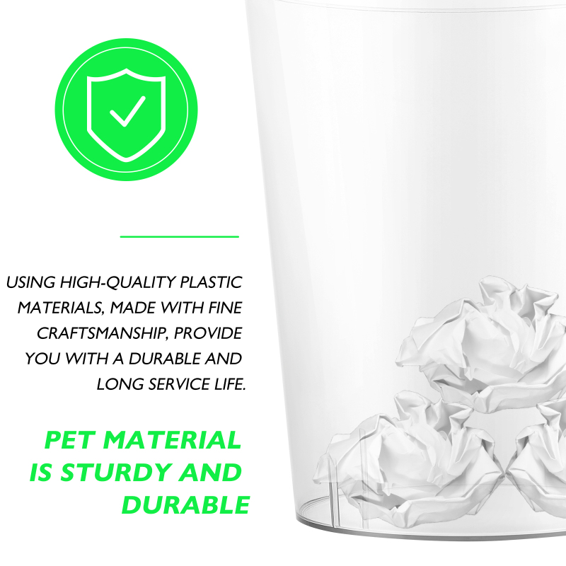 Poubelle transparente pour décoration de bureau