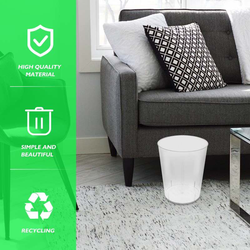 Poubelle transparente pour décoration de bureau