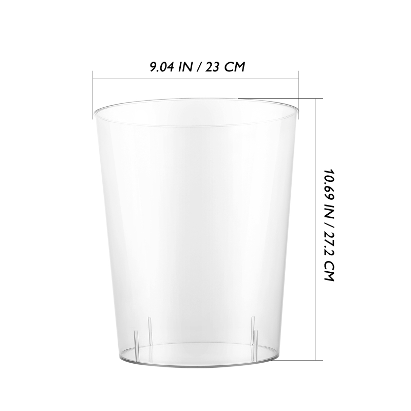 Poubelle transparente pour décoration de bureau