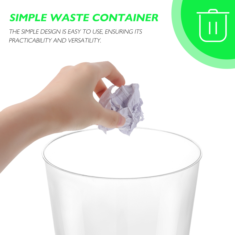 Poubelle transparente pour décoration de bureau