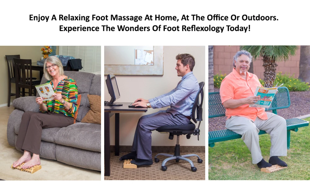 Rouleau de massage des pieds en bois