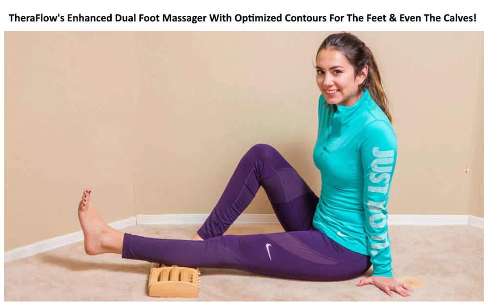 Rouleau de massage des pieds en bois