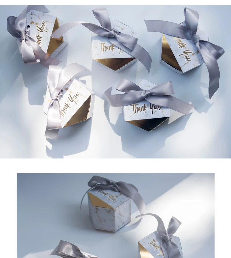 Boîte à cadeaux de style marbre