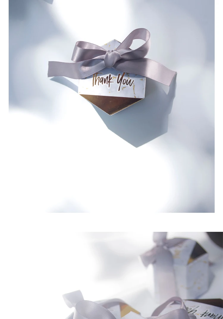 Boîte à cadeaux de style marbre