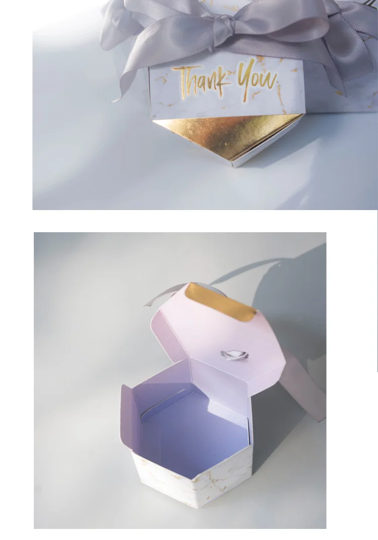 Boîte à cadeaux de style marbre