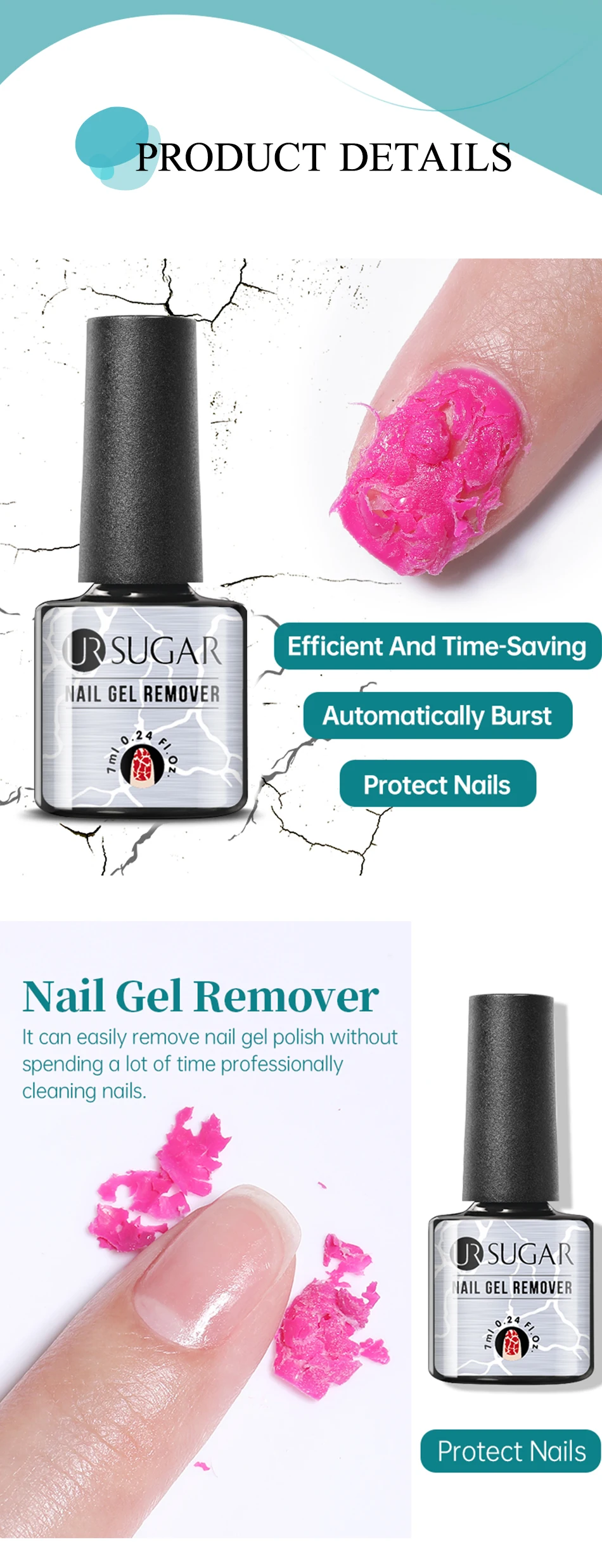 Étapes d'utilisation du dissolvant de gel pour ongles