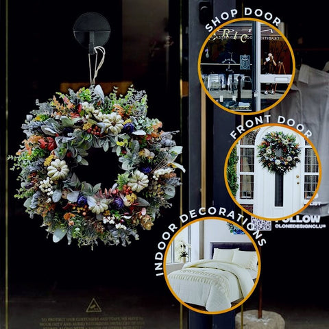 Couronne de renoncule d'hortensia faite à la main pour porte d'entrée