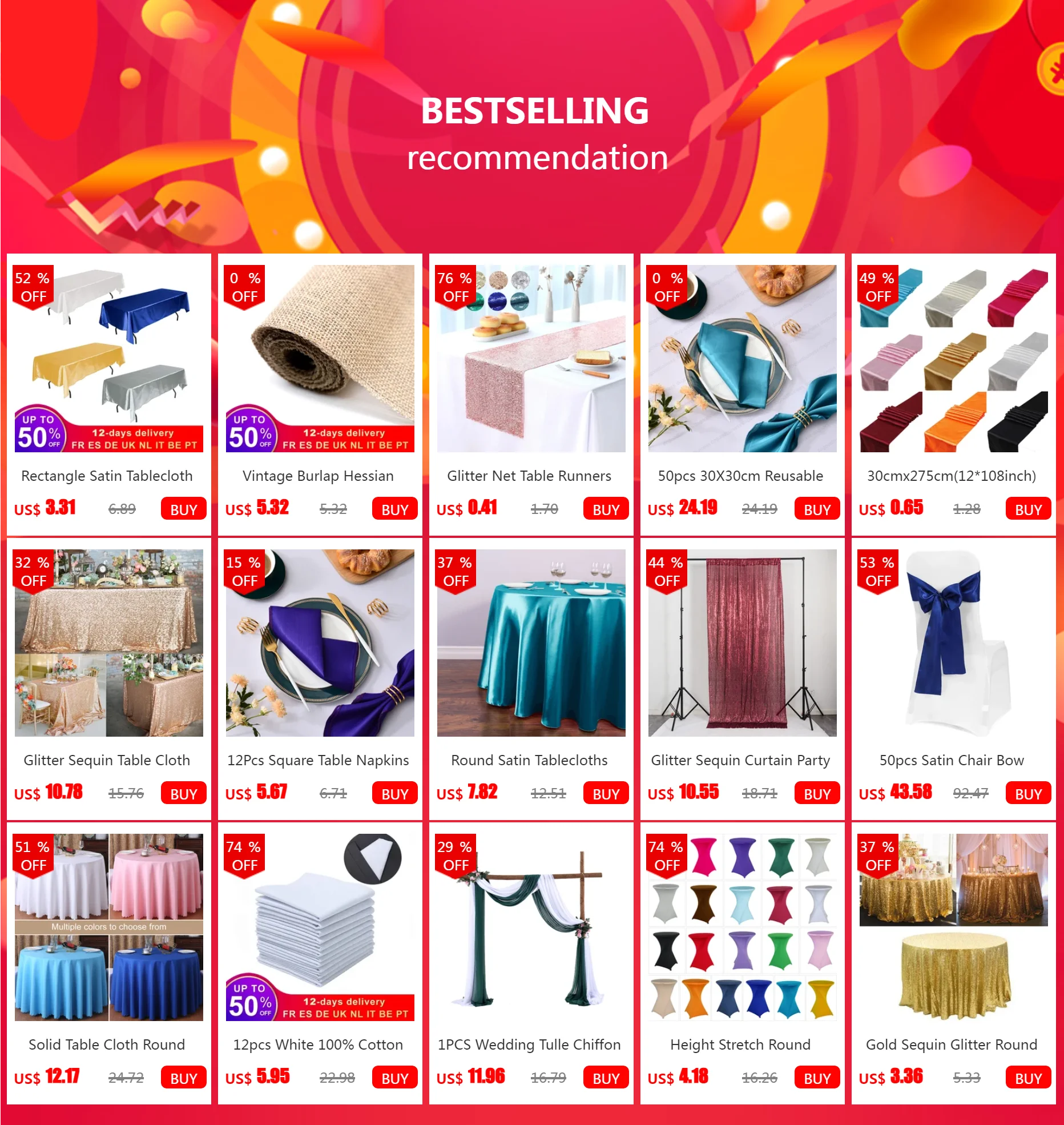 Sets de table en jute antidérapants et lavables