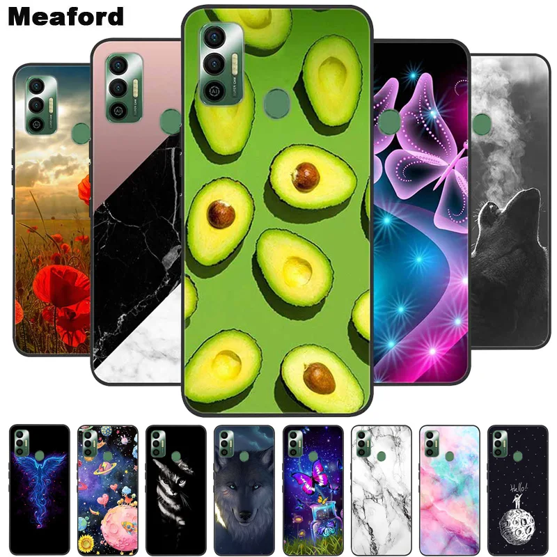 Coque arrière en silicone souple marbré pour Patch No Spark 7