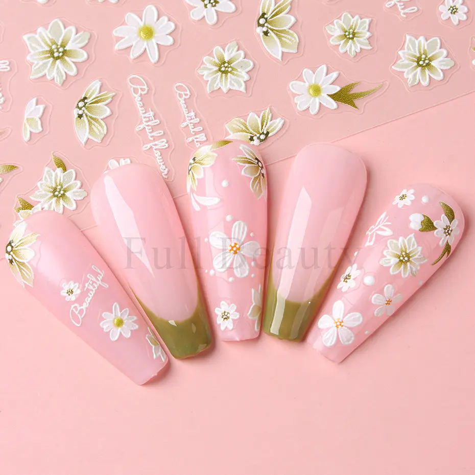 Autocollants Sakura pour décoration de manucure