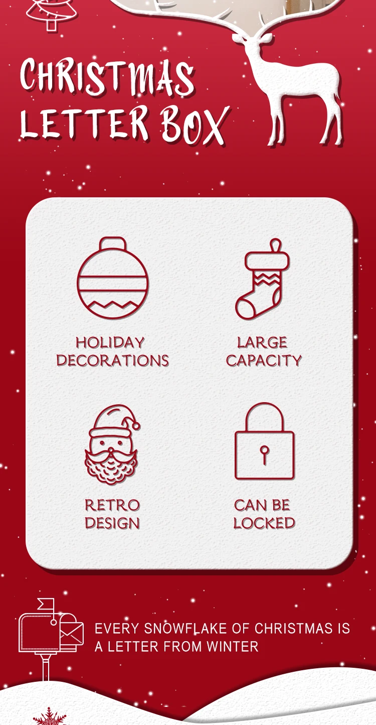 Boîte aux lettres extérieure de jardin Style rétro boîte aux lettres poteau mural en métal