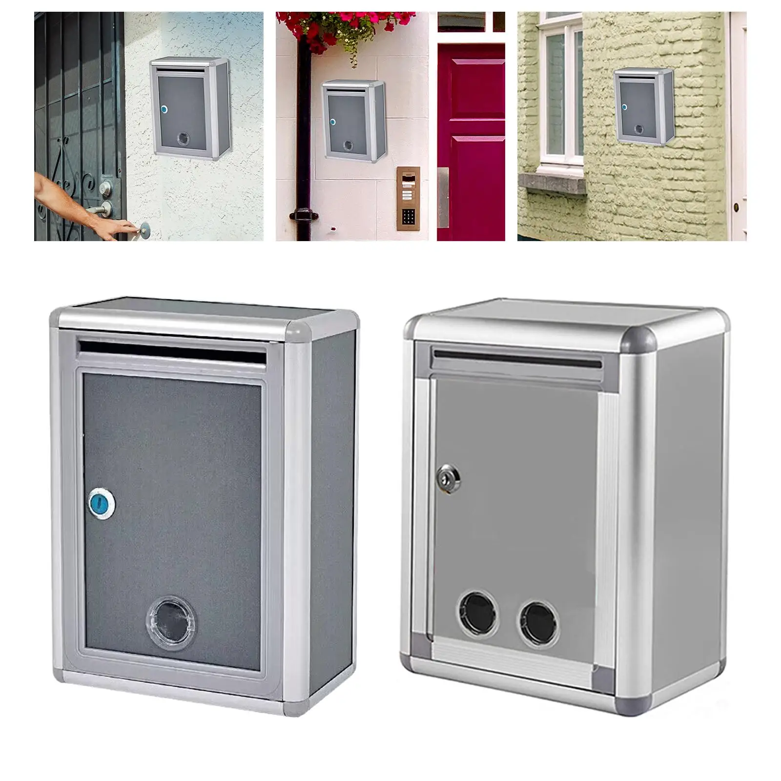 Locking Wall Mounted Mailbox Durable Metal Metal Post Box Collection Box Waterproof Weatherproof Outdoor Key Lock Mailbox Locking Wall Mounted Mailbox Durable Metal Metal Post Box Collection Box Waterproof Weatherproof Outdoor Key Lock Mailbox