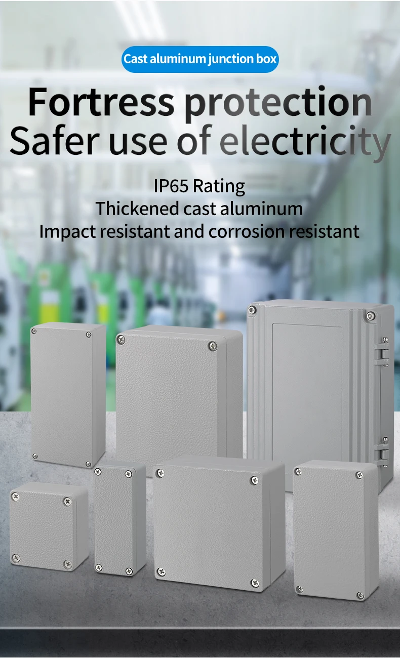 Boîtier électrique étanche IP65 en fonte d'aluminium