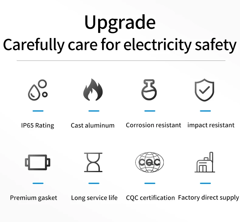 Boîtier électrique étanche IP65 en fonte d'aluminium