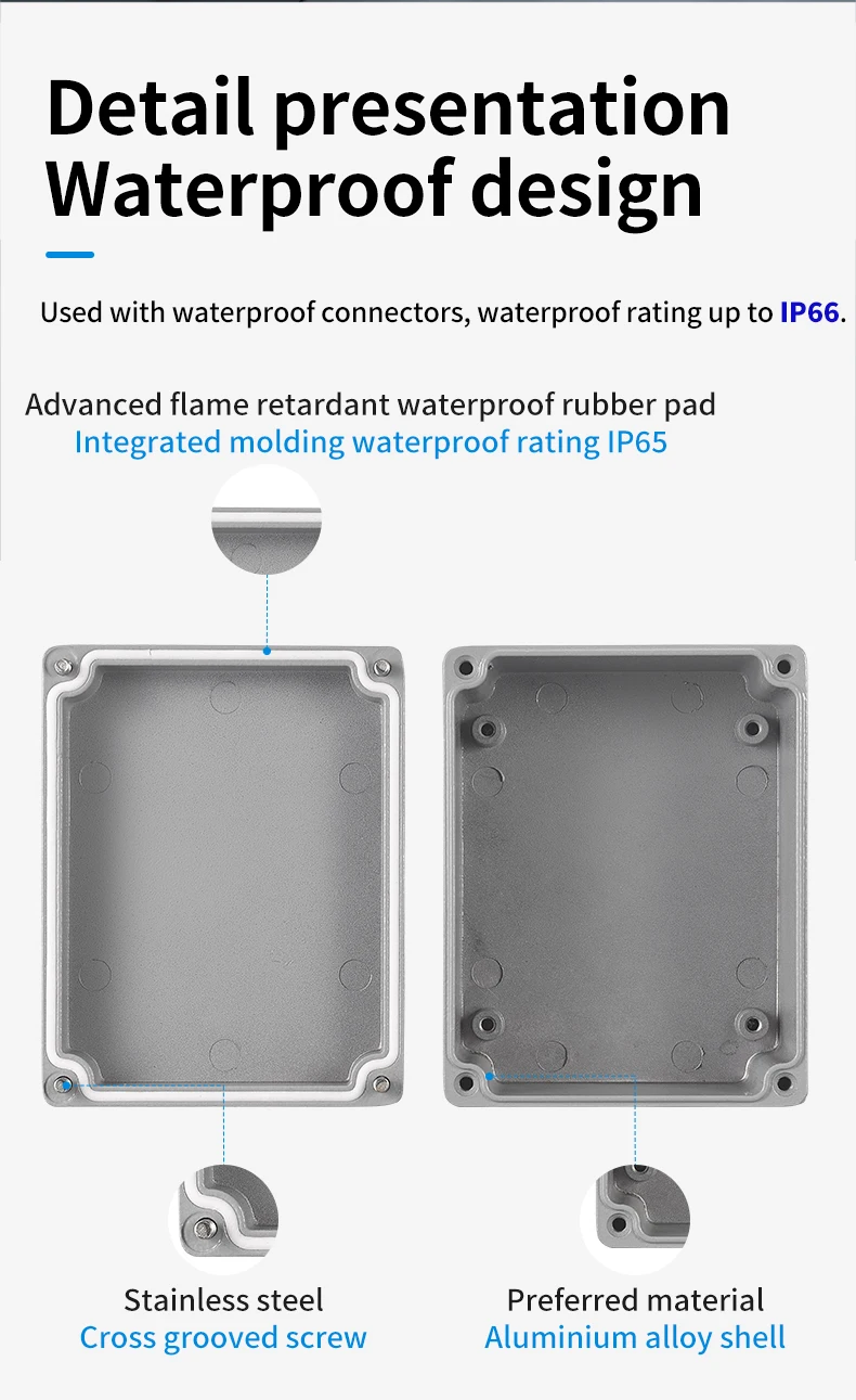 Boîtier électrique étanche IP65 en fonte d'aluminium
