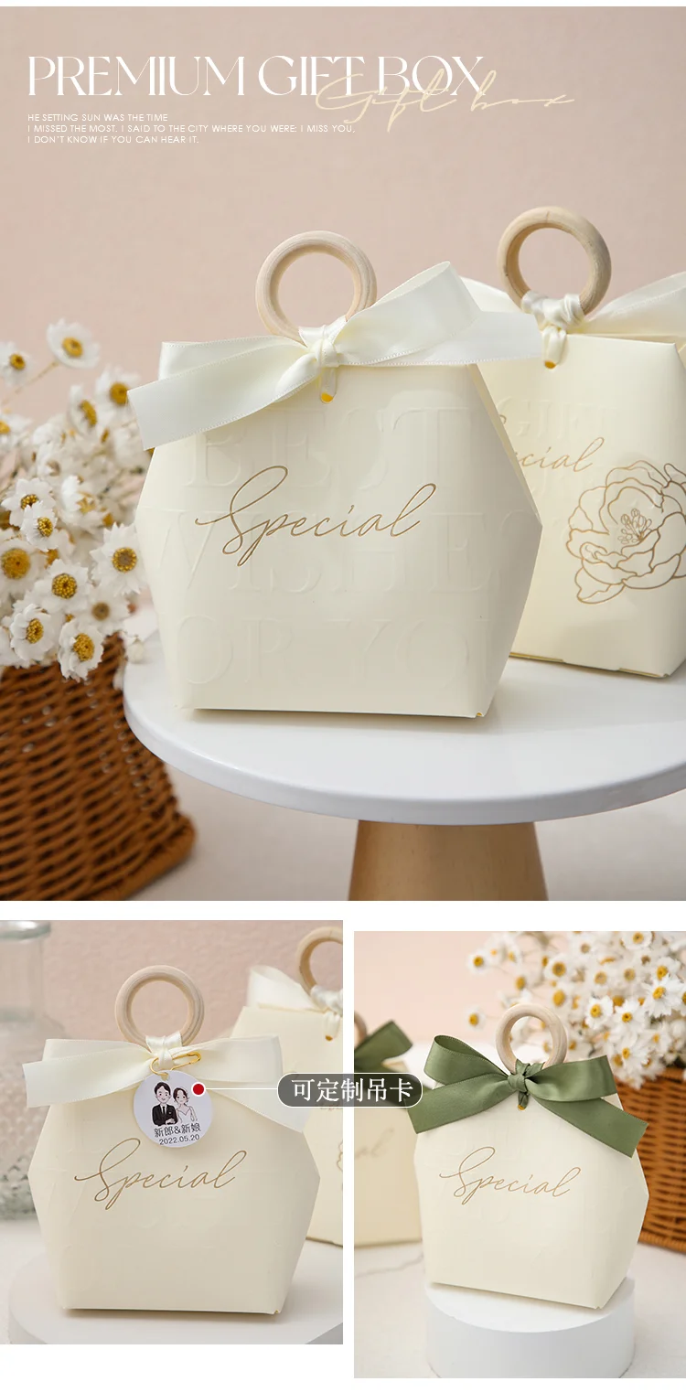 Sac cadeau avec anneau en bois - Image 3