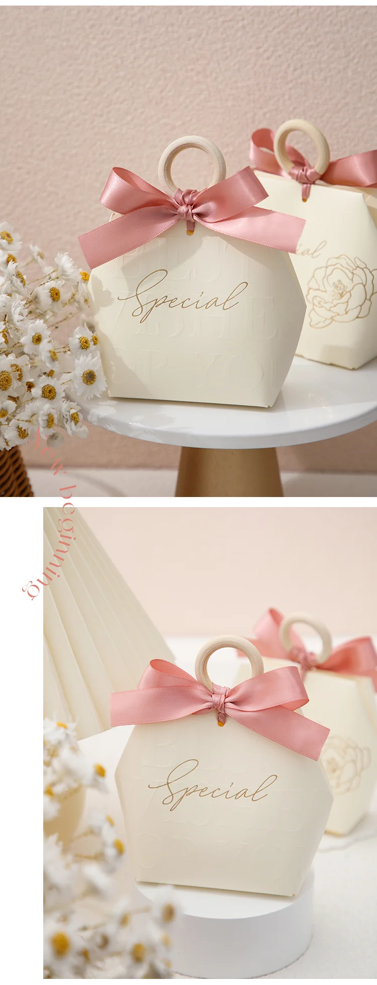 Sac cadeau avec anneau en bois - Image 2