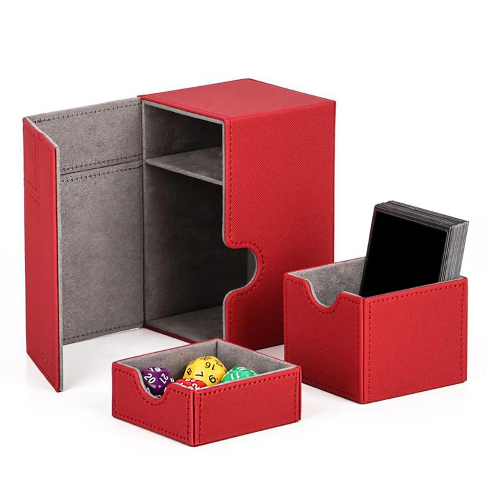 Durable Trading Card Deck Box Storage Card Organizer Holder Collectible Game Card Case for TCG Basketball Cards Baseball Cards