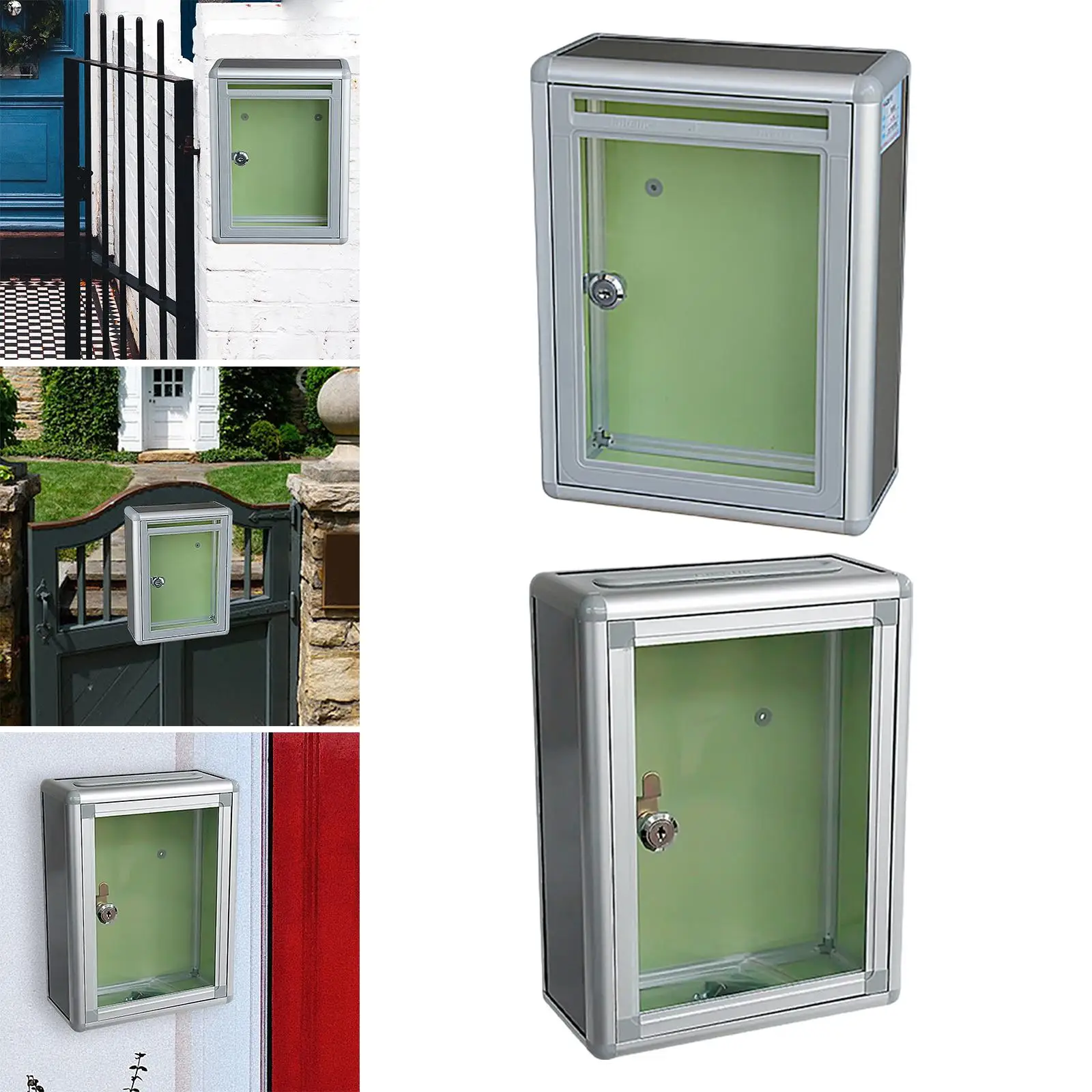 Lockable Wall Mounted Post Box Durable Decorative Newspaper Post Box Metal Post Boxes for Decorations Outside