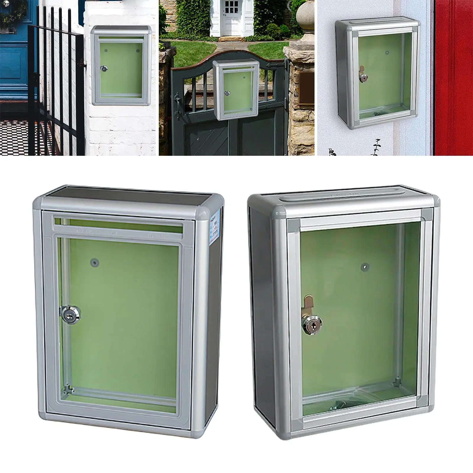 Lockable Wall Mounted Post Box Durable Decorative Newspaper Post Box Metal Post Boxes for Decorations Outside