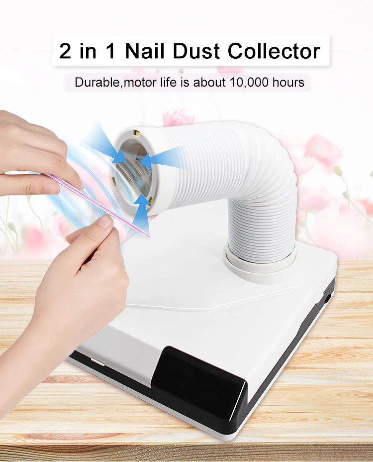 2018 New Vacuum MJ1001 60w Nail Dust Collector for nail art vacuum cleaner