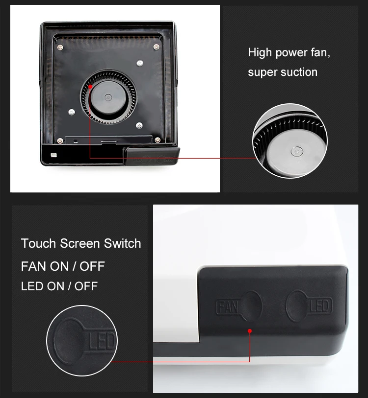 2018 New Vacuum MJ1001 60w Nail Dust Collector for nail art vacuum cleaner