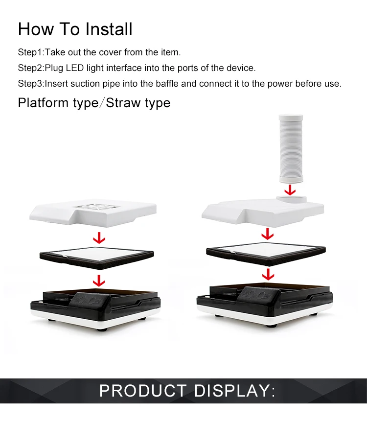 2018 New Vacuum MJ1001 60w Nail Dust Collector for nail art vacuum cleaner