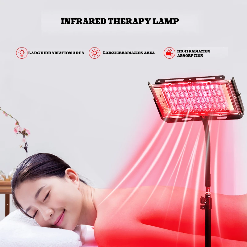 Lampe de thérapie à la lumière rouge avec support