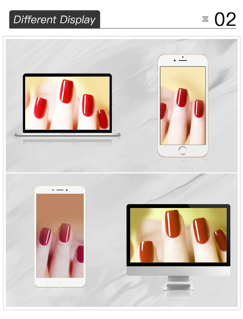 Différence de couleur et volume