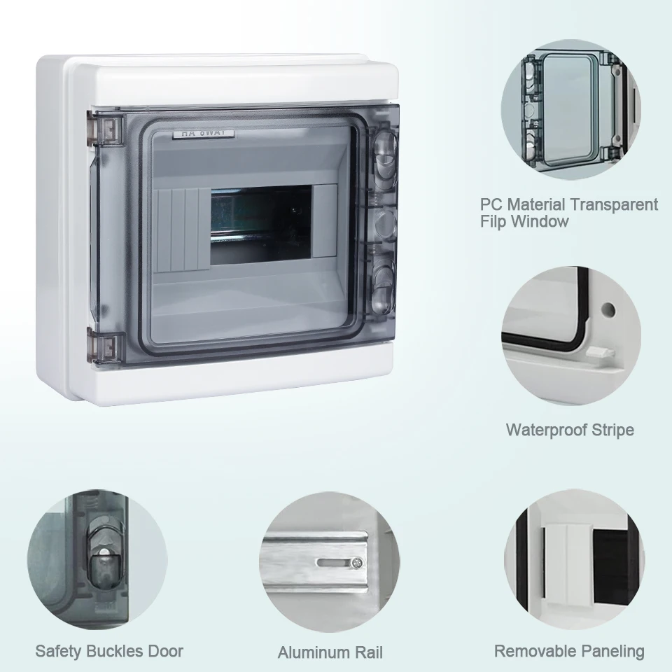 Vue intérieure du boîtier de distribution
