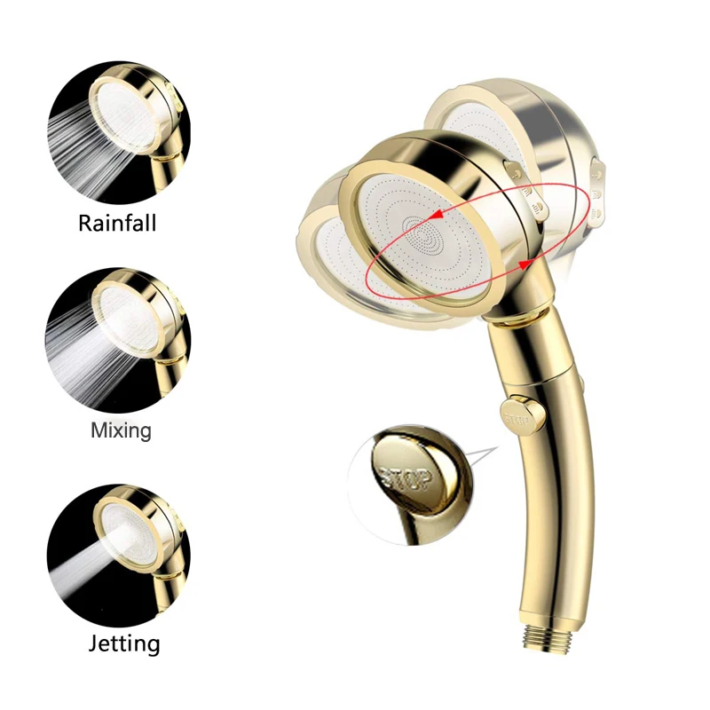 Pommeau de douche haute pression argenté