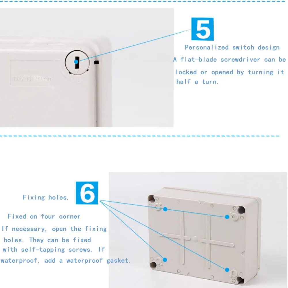 Boîte de jonction en plastique étanche IP65