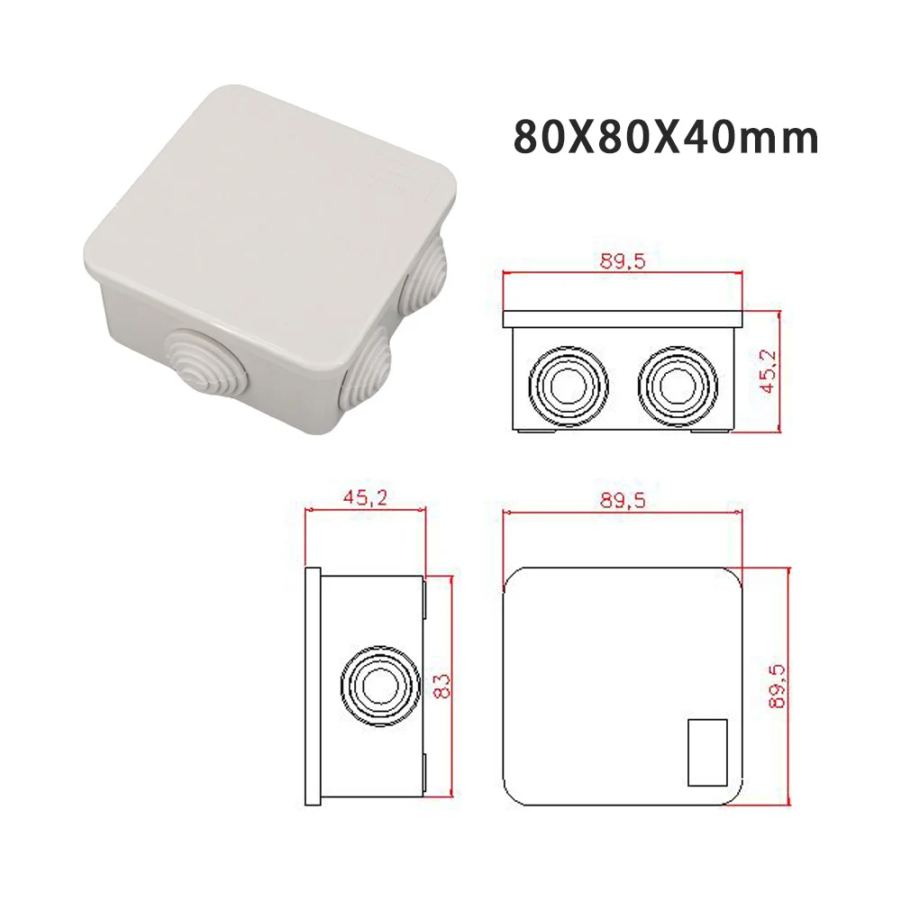 Boîte de jonction en plastique étanche IP65