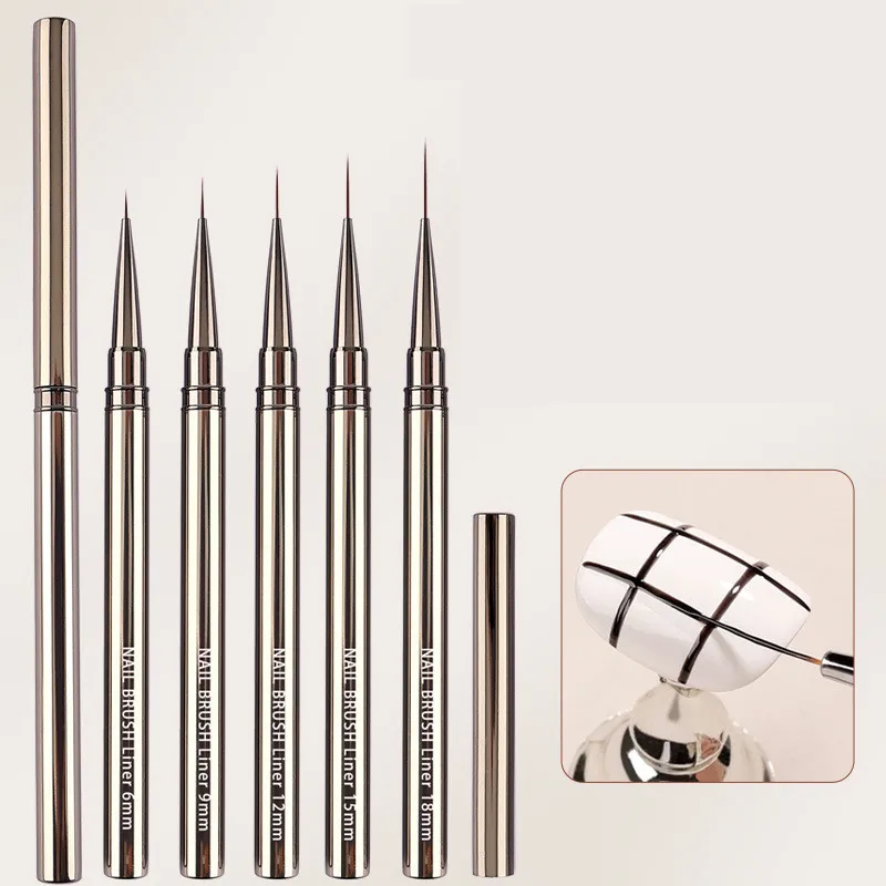 Ensemble de pinceaux liner pour vernis à ongles gel