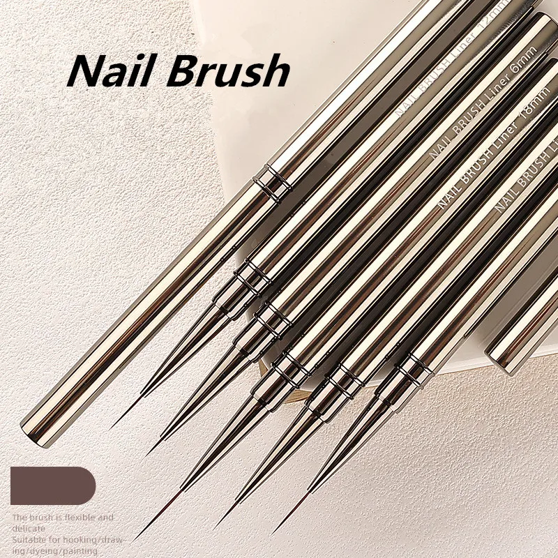 Ensemble de pinceaux liner pour vernis à ongles gel