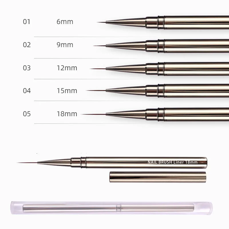 Ensemble de pinceaux liner pour vernis à ongles gel