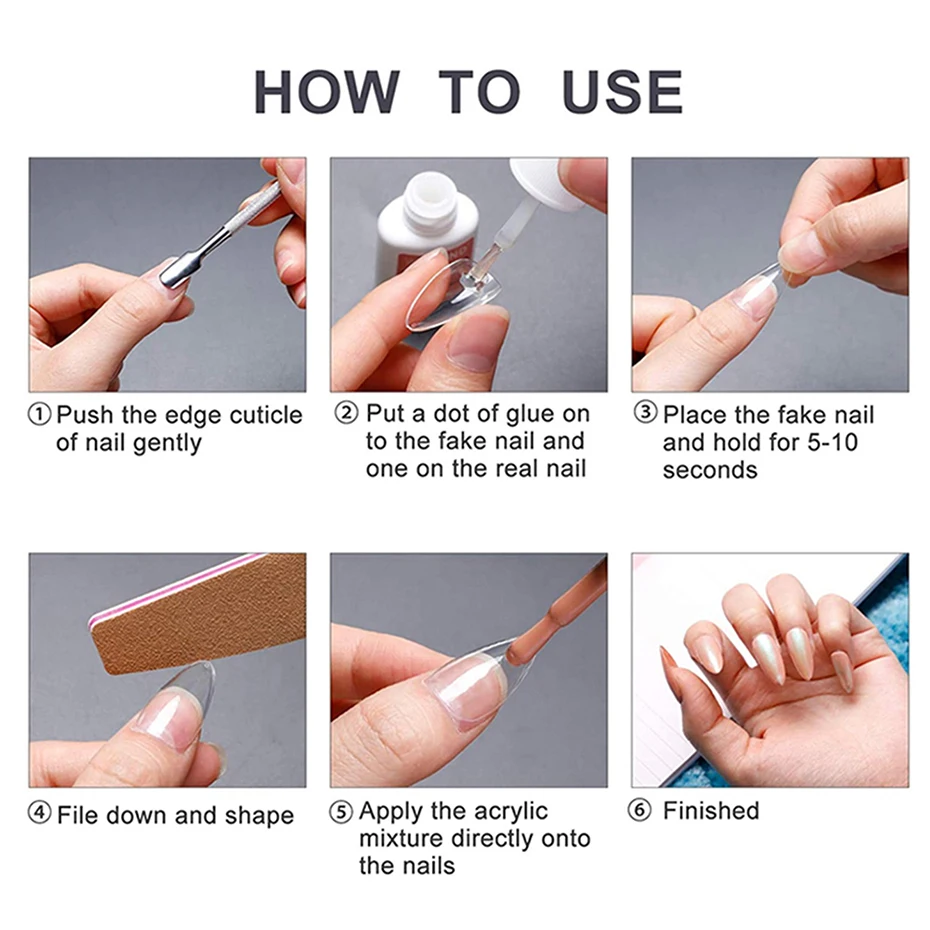 Utilisation des faux ongles à pression