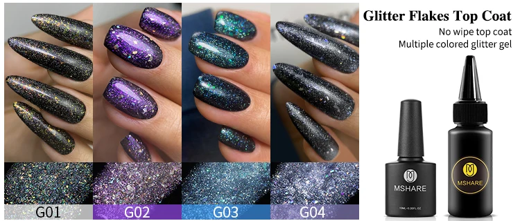 Image du produit MSHARE-Verhéritage à Ongles à Paillettes Violettes